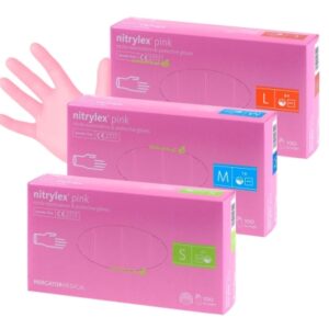Nitrylex gumikesztyű pink S-M méret